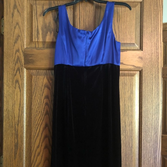 K Petite Collection Black Velvet and Purple SatinHoliday Dress w/Jacket -size 6P - Picture 5 of 9